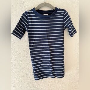 Hanna Andersson Navy and White Striped Soft Pajama Set